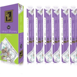ZED BLACK Premium Attract Money Natural Incense Sticks - 20 Sticks Per Box & 6 Boxes Inside (Total 120 Sticks) - Use It at Home or Workplace – Alluring Aroma Sticks