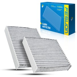 Fesuda Cabin Air Filter, 2 Pieces Activated Carbon Pollen Filter for Peugeot 208/207/2008 (1990-2020), C3/C4/DS3 (1990-2018), DS 3 (2006-2018), OE CUK21000-2