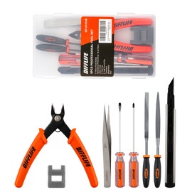 DIFFLIFE Professional 9 PCS Model Tools Kit Modeler Basic Tools Craft Set Hobby Building Tools Kit for Car Model Building Repairing and Fixing-9 Piece