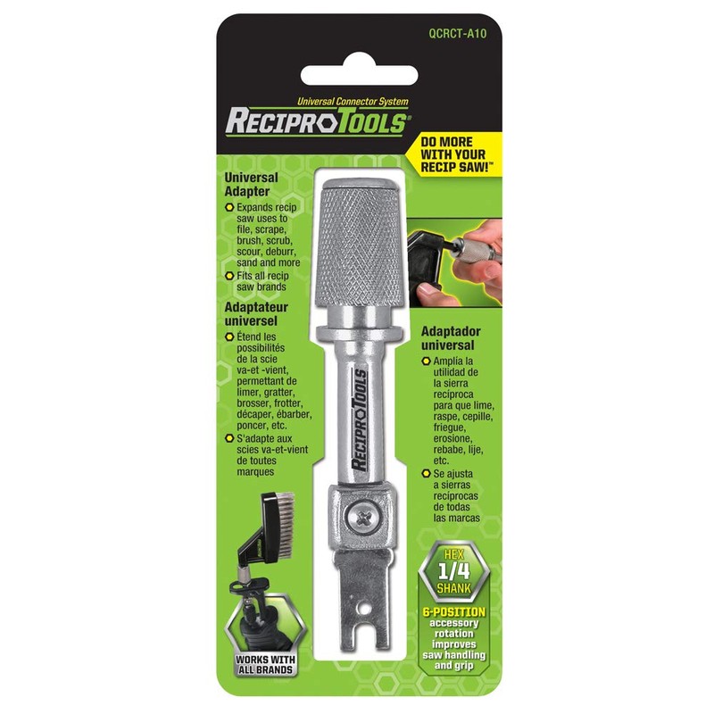 Reciprotools RCT-A10 Reciprocating Saw Adapter Silver Small