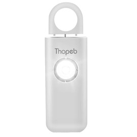 Self Defense Keychain Siren–Personal Alarm–Keychains for Women Safety Alarm with SOS LED Light, Personal Security Key Ring Alarm for Women, Helps Elders & Kids Emergency Call (White)