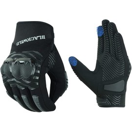 BLACKWILD Motorcycle Gloves, Touchscreen Motorcycle Gloves for Motorcycle Racing, Mountain Biking, Motorcross, Climbing, Hiking and Other Outdoor Sports and Activities (Black Grey, M)