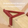 3D Multi Angle Measuring Ruler for Woodworking - Premium Aluminum