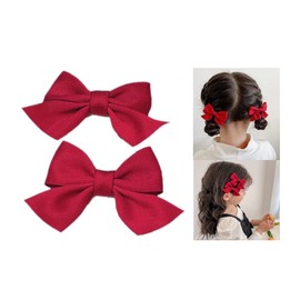 2pcs Hair Bows Alligator Clips Barrettes,Alligator Hair Clips Hair Accessories Bowknot Barrette Small Non-slip Bow Hair Clips Cute Ponytail Barrettes for Teens Women Wear Clips(Yellow)