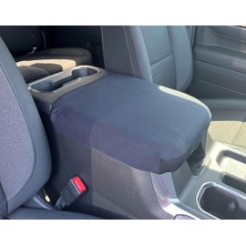 Car Console Covers Plus Made in USA Designed for All GMC Sierra Bucket Seat Models 2014-2025 Neoprene Auto Armrest Center Console Cover Black (C4O)