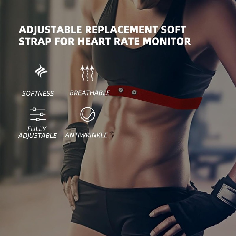 ANCLLO Adjustable Heart Rate Monitor Chest Strap Replacement for Polar
