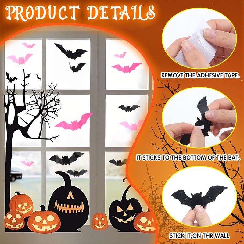 12 Set Halloween Pink Creepy Gauze Decor, Spider Web 3D
