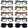 CessBlu 10 Pack Square Eyeglasses for Women with Spring Hinges
