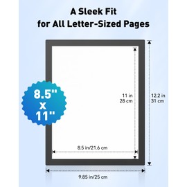 Uniclife 5 Pack Magnetic Sign Holder 8.5" x 11" Self-Adhesive Magnetic Picture Frame Wall Mounted Display Frame for Home Office Store Poster Document Holder for Wall Door Glass Window Refrigerator