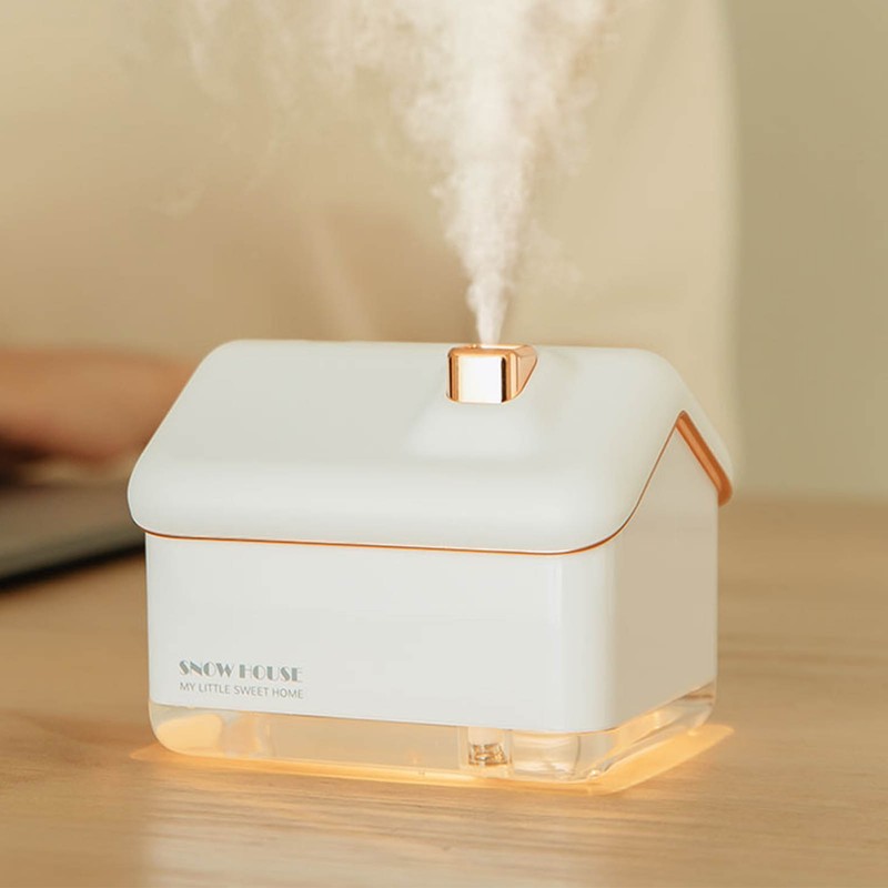 Snow House Mini Humidifier USB Nano Atomization Humidifier with Night