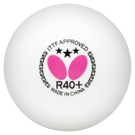 Butterfly R40+ Table Tennis Balls — 40mm White Ping Pong Ball — ITTF Certified Professional Table Tennis Ball — Poly Table Tennis Ball — 3 Pack, 6 Pack, or 12 Pack