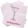 C.R. Gibson TW4-23698 Holiday Cheer Disposable Paper Cocktail Napkins for