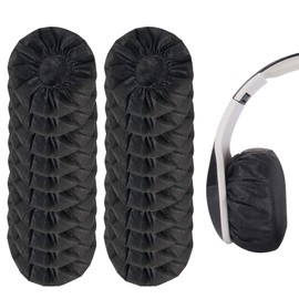 Yizhet 200 Stücke Kopfhörer Schutz Überzieher, Einweg-Ohrmuscheln, Kopfhörer Überzieher Einweg Abdeckungen Kopfhörer Abdeckungen für Meist auf Ohr Kopfhörer mit 7 bis 8,5cm Ohrpolster (Schwarz)