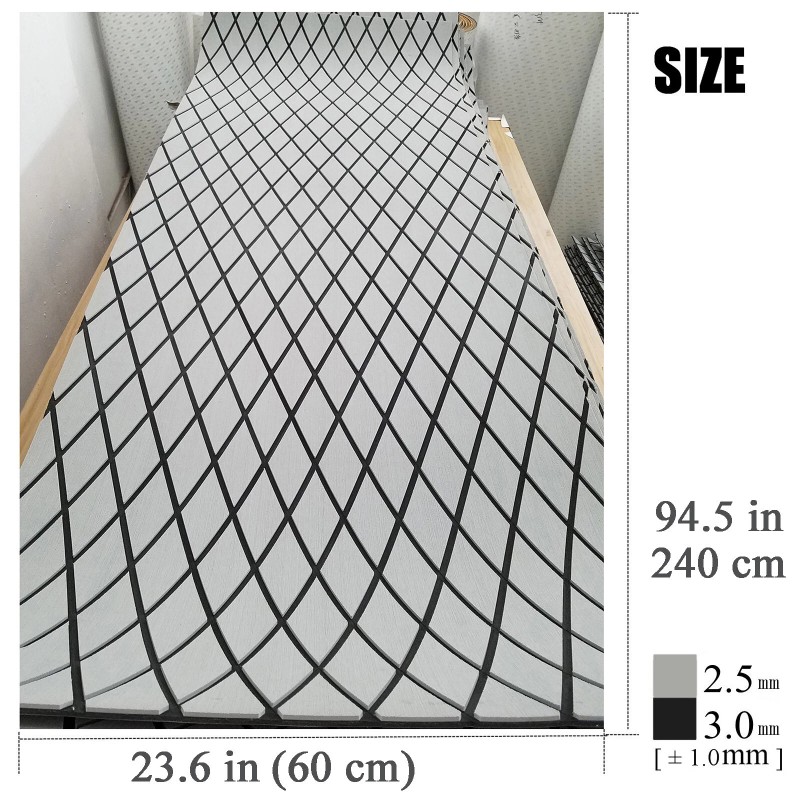 EvaSports 94.5" EVA Foam Boat Flooring Marine Floor Mat Cooler