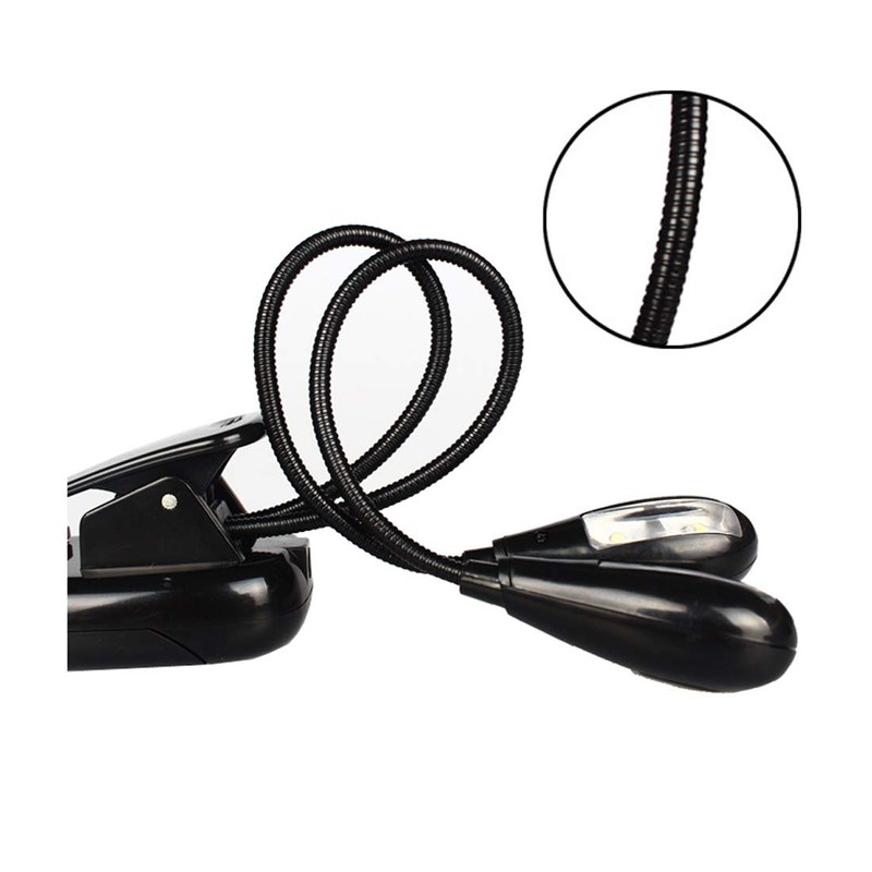 Ailenyun Double-Head Clip Light/Reading Light/Night Light Clip for Table, headboard