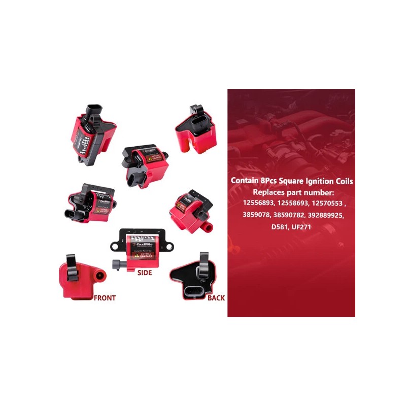 Carbole 8 High Performance Square Ignition Coils UF271 For Chevy