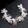 FM2018XSL Bridal Flower Headpieces for Wedding Pearl Bridal Headband Leaf