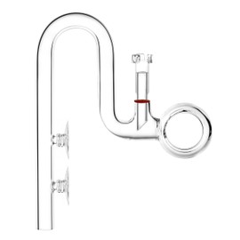 JARDLI Glass Lily Pipe Spin Outflow with Surface Skimmer for Aquarium Planted Tank (17mm for 16/22mm (5/8'' i.d.) tubing)