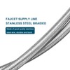 uxcell 2Pcs 59" Faucet Supply Lines Connector Stainless Steel Braided