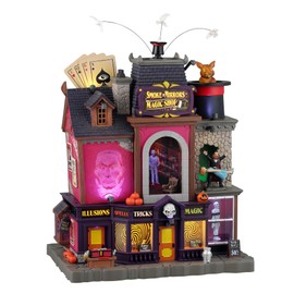 Lemax Smoke & Mirrors Magic Shop, with 4.5V Adaptor, Sights & Sounds, #45218