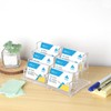 SWAWIS 6 Compartments Business Card Holder, Transparent, Acrylic Business Card