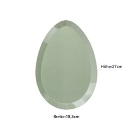 Ideen mit Herz Easter Plates in Egg Shape, Made of Cardboard, 5 Colours of 2 Pieces, 10 Plates, Decorative Easter Plates (27 x 18.5 cm)