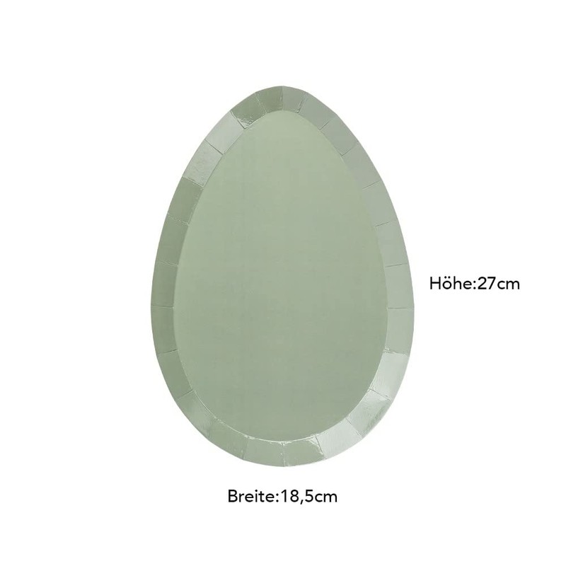 Ideen mit Herz Easter Plates in Egg Shape, Made of