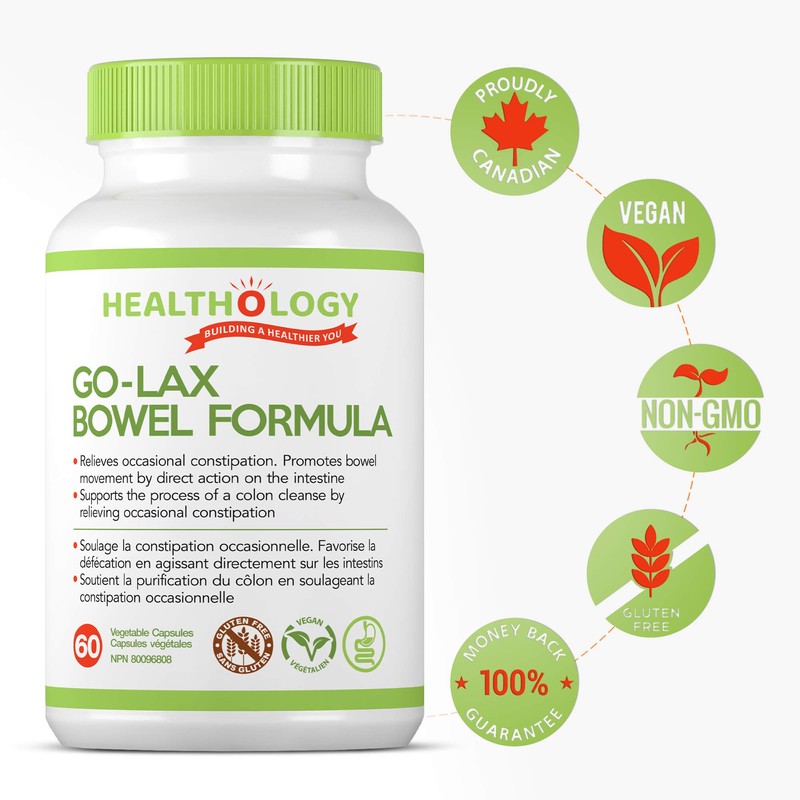 HEALTHOLOGY HEALTHOLOGY Go-Lax, bowel Formula, natural Laxative, Effective Constipation Relief
