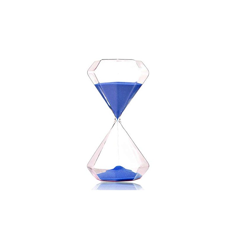 Graces Dawn Diamond Glass Hourglass Sand Timer 60 Minutes with