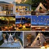 Yuusei Solar String Lights Outdoor 50 FT, Patio Lights for
