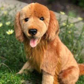 Auswella Jack™ 16 Inch Golden Retriever Plush Dog- Stuffed Animals Retrievers