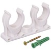 SKIR'CO (20 pcs) Double Pipe Clips, Plastic Clamps for 20-22