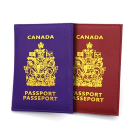 TAMUNI 2 PCS Etui Passeport Voyage - Premium Passport Holder Cover Case - Travel in Style Protect Your Passport with Elegance and Convenience (Purple+Burgundy)
