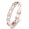 Sz 10.0 Solid 10K Rose Gold 3MM Eternity Celtic Knot