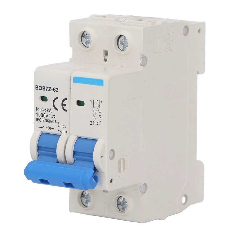 DC1000V Miniature Circuit Breaker 2P Air Switch 6KA Photovoltaic Overload