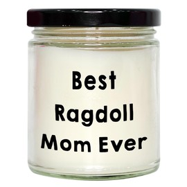 Best Ragdoll Mom Ever 9oz Vanilla Soy Candle for Father's Day Unique Gifts from Mom to Ragdoll Cat Lovers