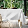 Filumi Tablecloth 140 x 240 cm Oval White Washable for