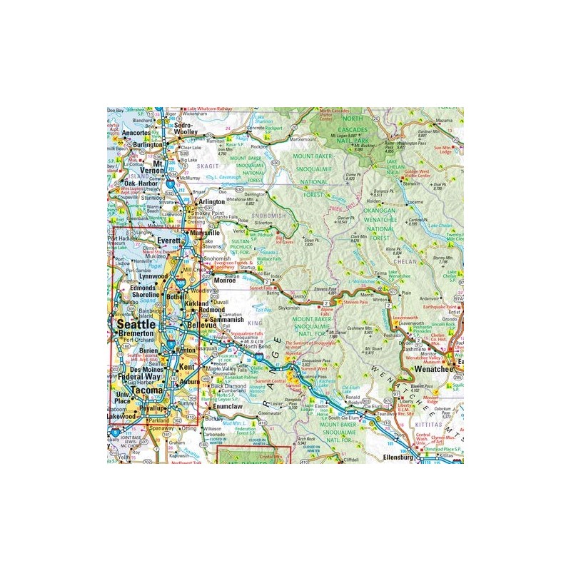 Washington State Wall Map - 20.75" x 18.5" Paper