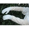Beekeeping Bee Gloves- Soft White Goat Leather With Cotton Gauntlets