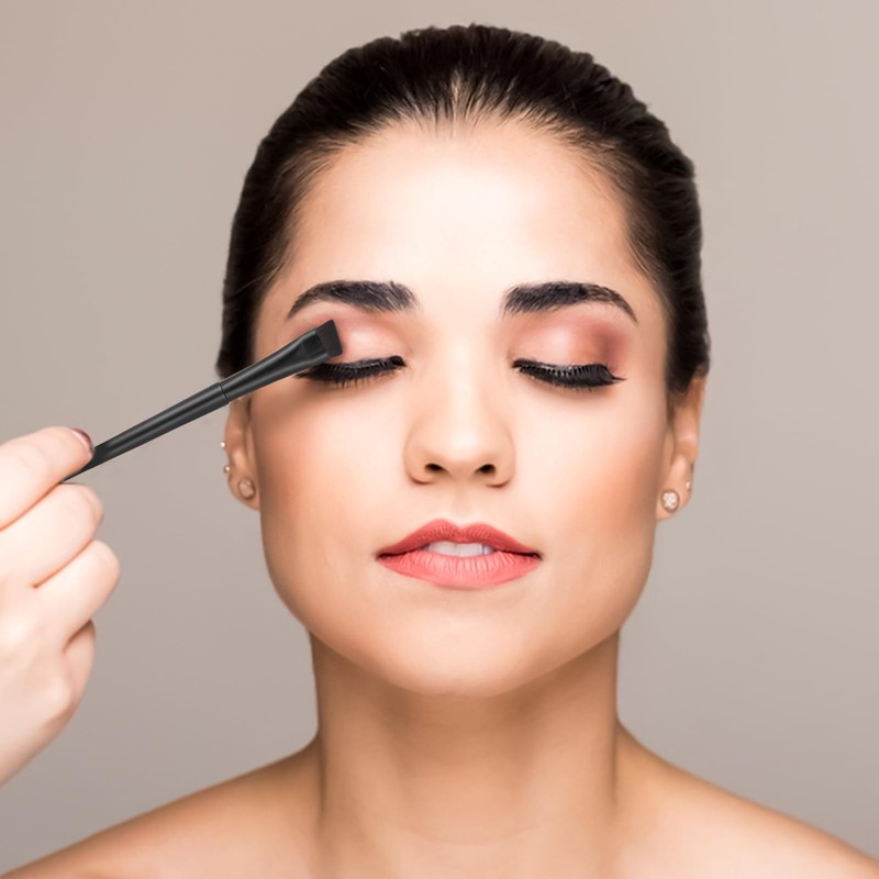 5 Pcs Eyeliner Brushes Set, Upgraded Ultra-Thin Sickle & Slanted