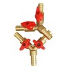 BesNPT 5/16" Hose Barb valve, Brass 3 Way Shut Off