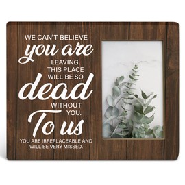 Appreciation Gifts for Coworker Colleague Leader Boss Mentor, Farewell Gifts for Coworkers, Rustic Coworker Gift Wood Picture Frame 8 x 10 Inch Tabletop and Wall Mounting (Display Photo 4 x 6 Inch)
