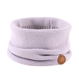 Winter Knitted Baby Scarf Cotton Boys Girls Neck Warmer Toddler Kids Solid Neck Scarves(Lavender)