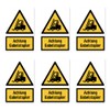 Sticker 75 x 50 mm, Pack of 6 – Warning