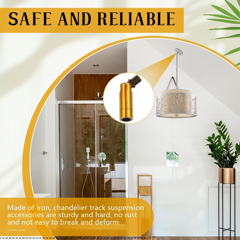 Tondiamo 4 Pcs Golden Sloped Ceiling Light Adapter 180 Degree