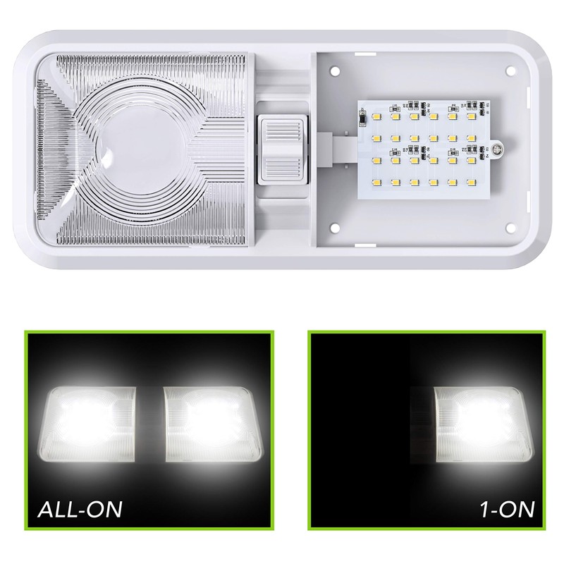 Leisure LED 4 Pack RV LED Ceiling Double Dome Light