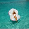 Poolcandy Inflatable Pool Float Giant Oyster Shell Lounge &Glitter Beach