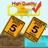 Maximum Speed Limit 5 Slow Down Sign, Rust Free Aluminum,