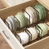 Hikinlichi 2 Pack Plate Holders Organizers Upright Cabinet Dish Drying