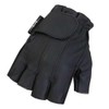 Hot Leathers Midnight Matte Fingerless Leather Gloves GVM1031-3X-Large